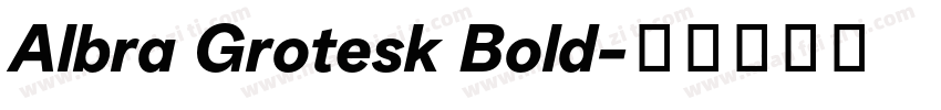 Albra Grotesk Bold字体转换